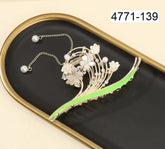 Impression Pack of 12 Pcs Pearl  Flower Style Hair Clutcher Beads Hair Clutcher